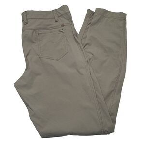 LL Bean Pants Womens 8 Reg‎ Tan Nylon Tapered Leg Outdoors Slacks